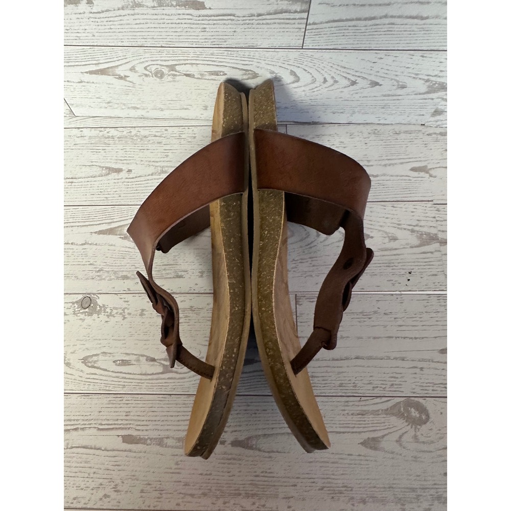 Blowfish Malibu Brown Beach Bohemian Braided T-Strap Thong Sandals Flat Size 6 - Picture 5 of 8